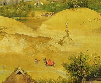 Die Anbetung der Könige, (Detail) der Hintergrundfiguren, 1510 von Hieronymus Bosch